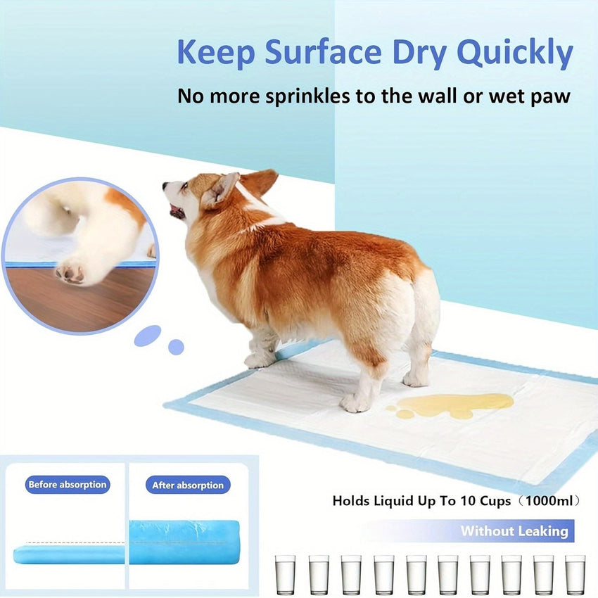 Puppy Pee Pads 24"x24" - 100 Count | Dog Pee Training Pads Super Absorbent & Leak - Proof | Disposable Pet Piddle and Potty Pads for Puppies | Dogs | Doggie| Cats | Rabbits - 7DAY'S