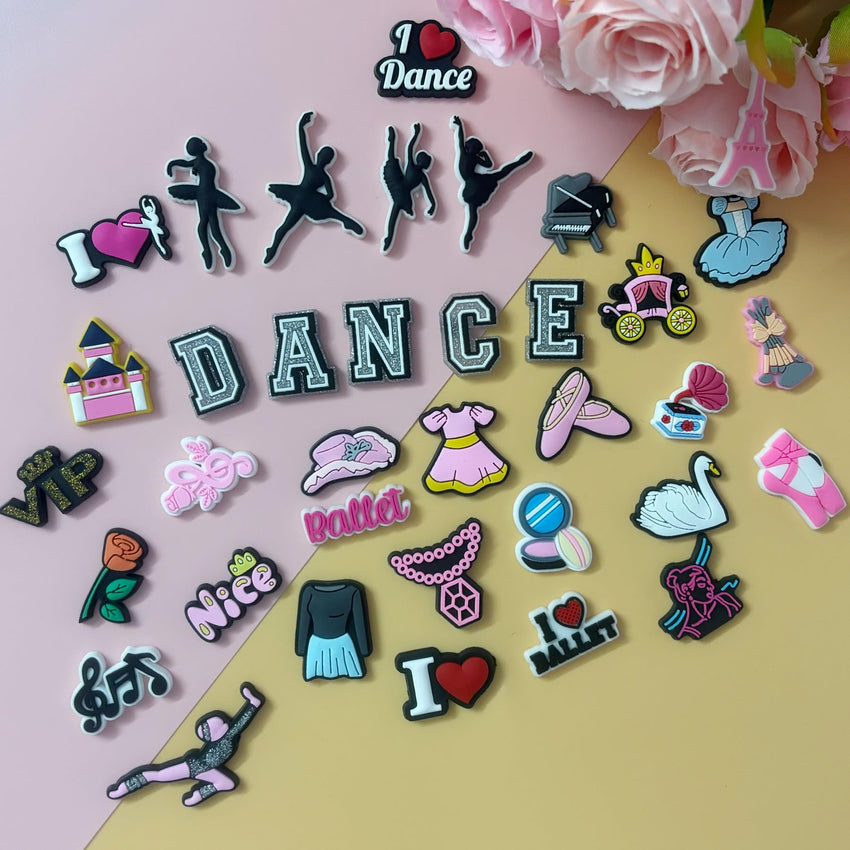 PVC Shoe Charms for Clog Sandals, USA Flag, Dancing, Cheerleading, DIY Shoe Decoration Charms, Party Favor - 7DAY'S