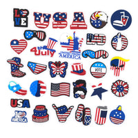 PVC Shoe Charms for Clog Sandals, USA Flag, Dancing, Cheerleading, DIY Shoe Decoration Charms, Party Favor - 7DAY'S