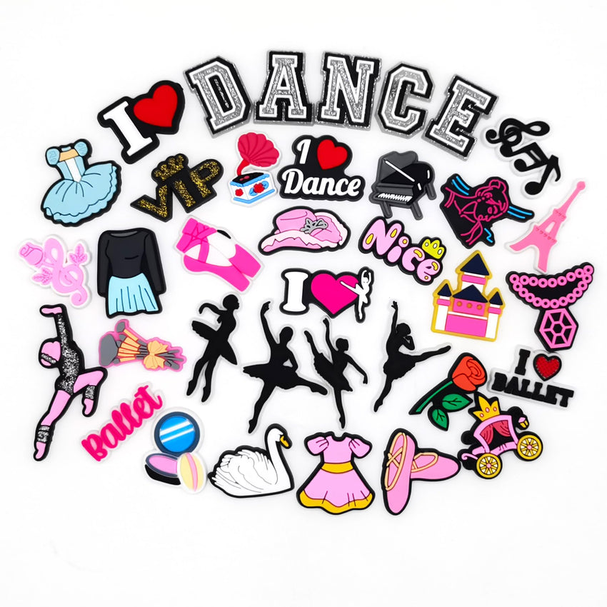 PVC Shoe Charms for Clog Sandals, USA Flag, Dancing, Cheerleading, DIY Shoe Decoration Charms, Party Favor - 7DAY'S