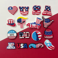 PVC Shoe Charms for Clog Sandals, USA Flag, Dancing, Cheerleading, DIY Shoe Decoration Charms, Party Favor - 7DAY'S