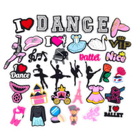 PVC Shoe Charms for Clog Sandals, USA Flag, Dancing, Cheerleading, DIY Shoe Decoration Charms, Party Favor - 7DAY'S