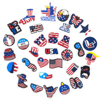 PVC Shoe Charms for Clog Sandals, USA Flag, Dancing, Cheerleading, DIY Shoe Decoration Charms, Party Favor - 7DAY'S