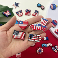 PVC Shoe Charms for Clog Sandals, USA Flag, Dancing, Cheerleading, DIY Shoe Decoration Charms, Party Favor - 7DAY'S
