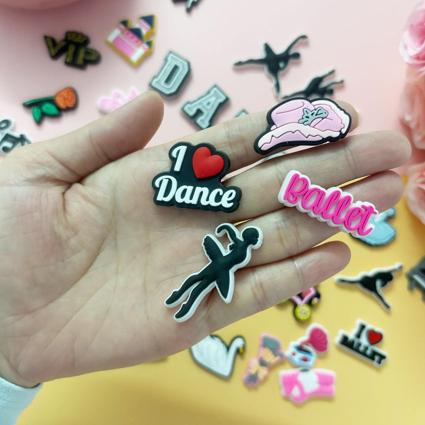 PVC Shoe Charms for Clog Sandals, USA Flag, Dancing, Cheerleading, DIY Shoe Decoration Charms, Party Favor - 7DAY'S