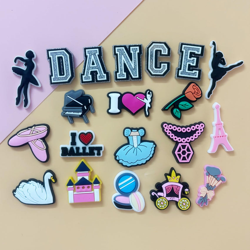 PVC Shoe Charms for Clog Sandals, USA Flag, Dancing, Cheerleading, DIY Shoe Decoration Charms, Party Favor - 7DAY'S