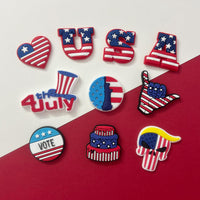 PVC Shoe Charms for Clog Sandals, USA Flag, Dancing, Cheerleading, DIY Shoe Decoration Charms, Party Favor - 7DAY'S