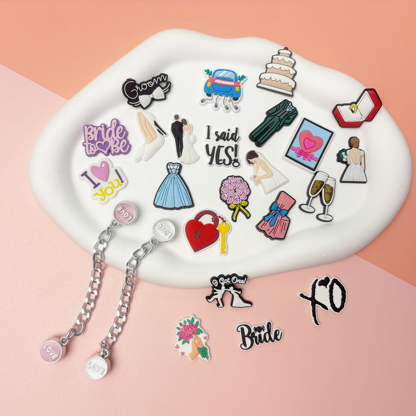 PVC Shoe Charms for Clog Sandals, USA Flag, Dancing, Cheerleading, DIY Shoe Decoration Charms, Party Favor - 7DAY'S