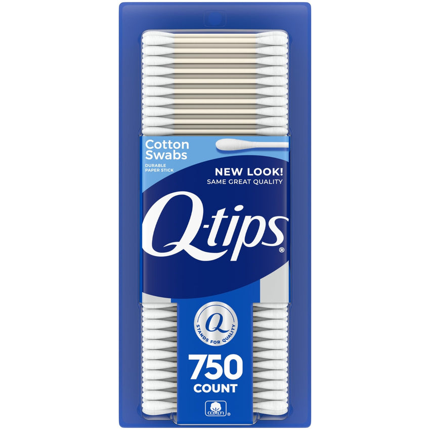 Q - tips Cotton Swabs For Hygiene and Beauty Care Original Cotton Swab Made With 100% Cotton 625 Count, WHITE - 7DAY'S