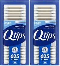 Q - tips Cotton Swabs For Hygiene and Beauty Care Original Cotton Swab Made With 100% Cotton 625 Count, WHITE - 7DAY'S