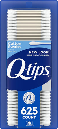Q - tips Cotton Swabs For Hygiene and Beauty Care Original Cotton Swab Made With 100% Cotton 625 Count, WHITE - 7DAY'S