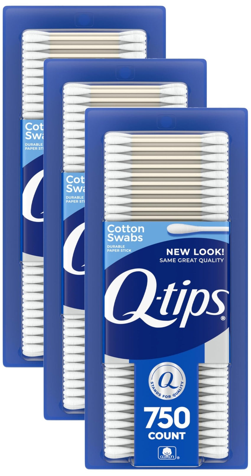 Q - tips Cotton Swabs For Hygiene and Beauty Care Original Cotton Swab Made With 100% Cotton 625 Count, WHITE - 7DAY'S