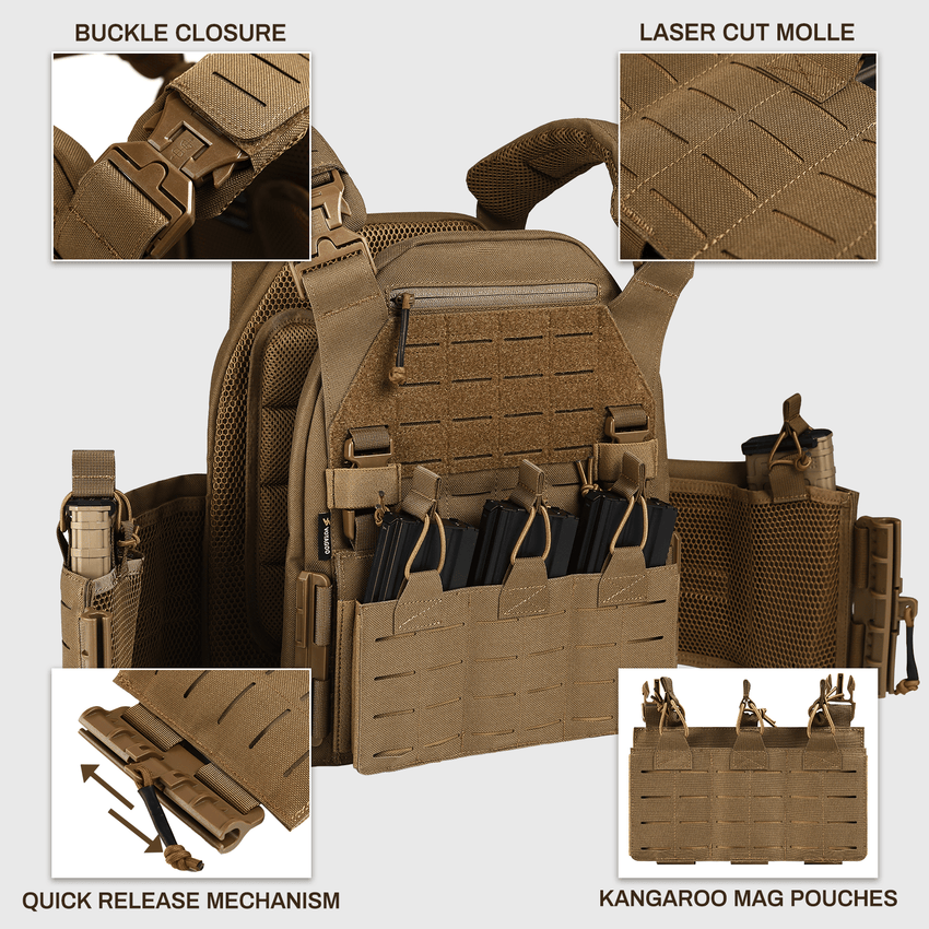 Quick Release Airsoft Weighted Military Breathable Vests - 7DAY'S