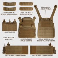 Quick Release Airsoft Weighted Military Breathable Vests - 7DAY'S