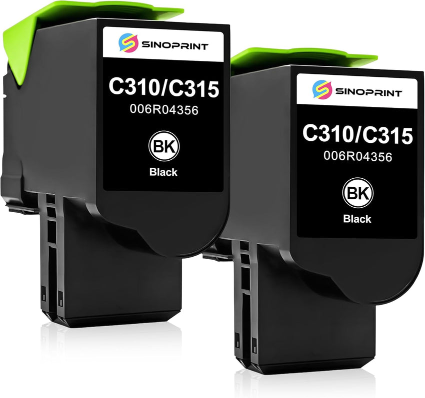Remanufactured C310 C315 Toner Cartridge Replacement 006R04356 for Xerox C310 C315(2 - Pack Black) - 7DAY'S