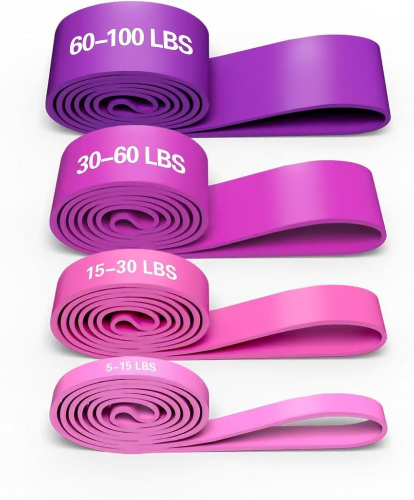 Resistance Bands Set - 4 and5 Levels Elastic Workout Bands for Total Body Training, Fitness, Muscle Building, Gym & Home Exercise(Super Good qualiey) - 7DAY'S