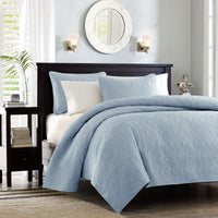 Reversible Quilt Set Blue Full/Queen - 7DAY'S