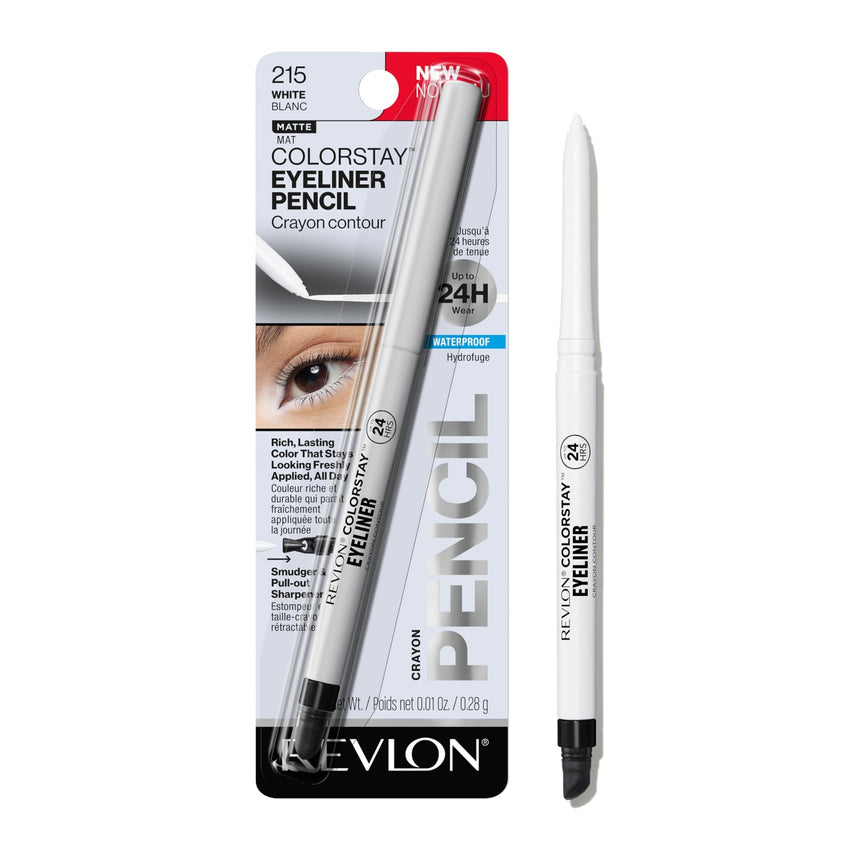 Revlon ColorStay Pencil Waterproof Eyeliner, Smudge - Proof, Eye Makeup with Built - In Sharpener, 202 Black Brown, 0.01 oz - 7DAY'S
