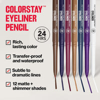 Revlon ColorStay Pencil Waterproof Eyeliner, Smudge - Proof, Eye Makeup with Built - In Sharpener, 202 Black Brown, 0.01 oz - 7DAY'S