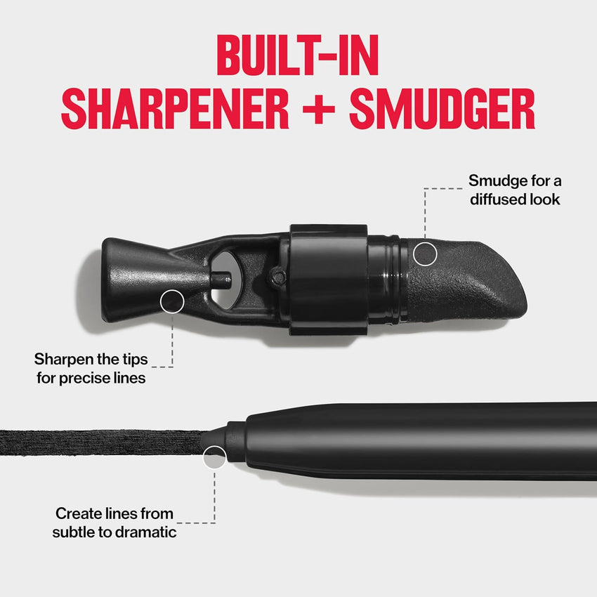 Revlon ColorStay Pencil Waterproof Eyeliner, Smudge - Proof, Eye Makeup with Built - In Sharpener, 202 Black Brown, 0.01 oz - 7DAY'S