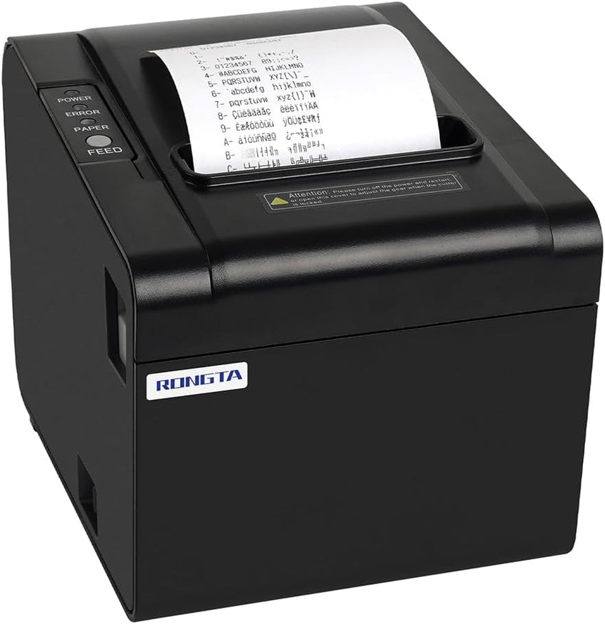 Rongta POS Receipt Printer, 80mm Thermal Printer, ESC/POS, Restaurant Kitchen Printer with Auto Cutter Support Cash Drawer,USB Serial Ethernet Receipts Printer for Small Business (RP326 - USE) - 7DAY'S