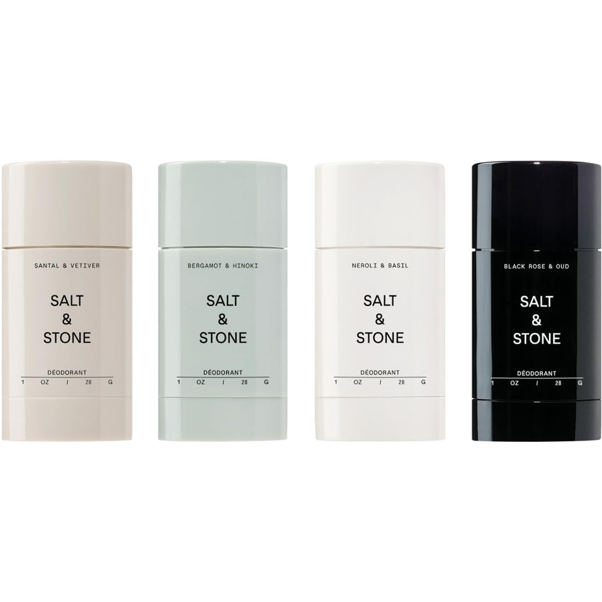 SALT & STONE Aluminum Free Deodorant | Extra Strength 48 Hour Protection for Women & Men | Made with Seaweed Extracts, Shea Butter & Prebiotics (Santal & Vetiver) - 7DAY'S