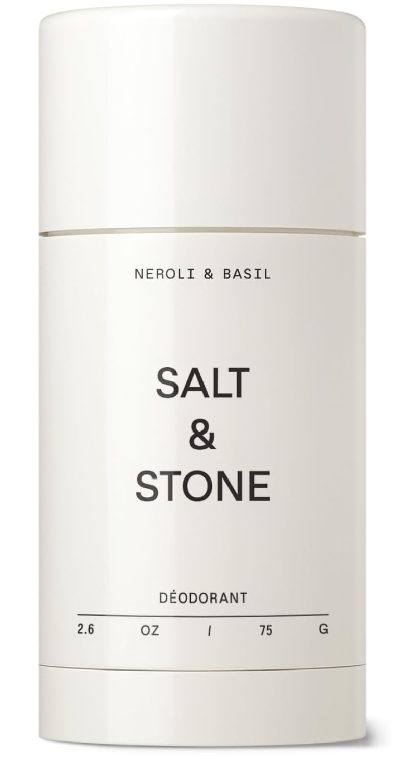 SALT & STONE Aluminum Free Deodorant | Extra Strength 48 Hour Protection for Women & Men | Made with Seaweed Extracts, Shea Butter & Prebiotics (Santal & Vetiver) - 7DAY'S