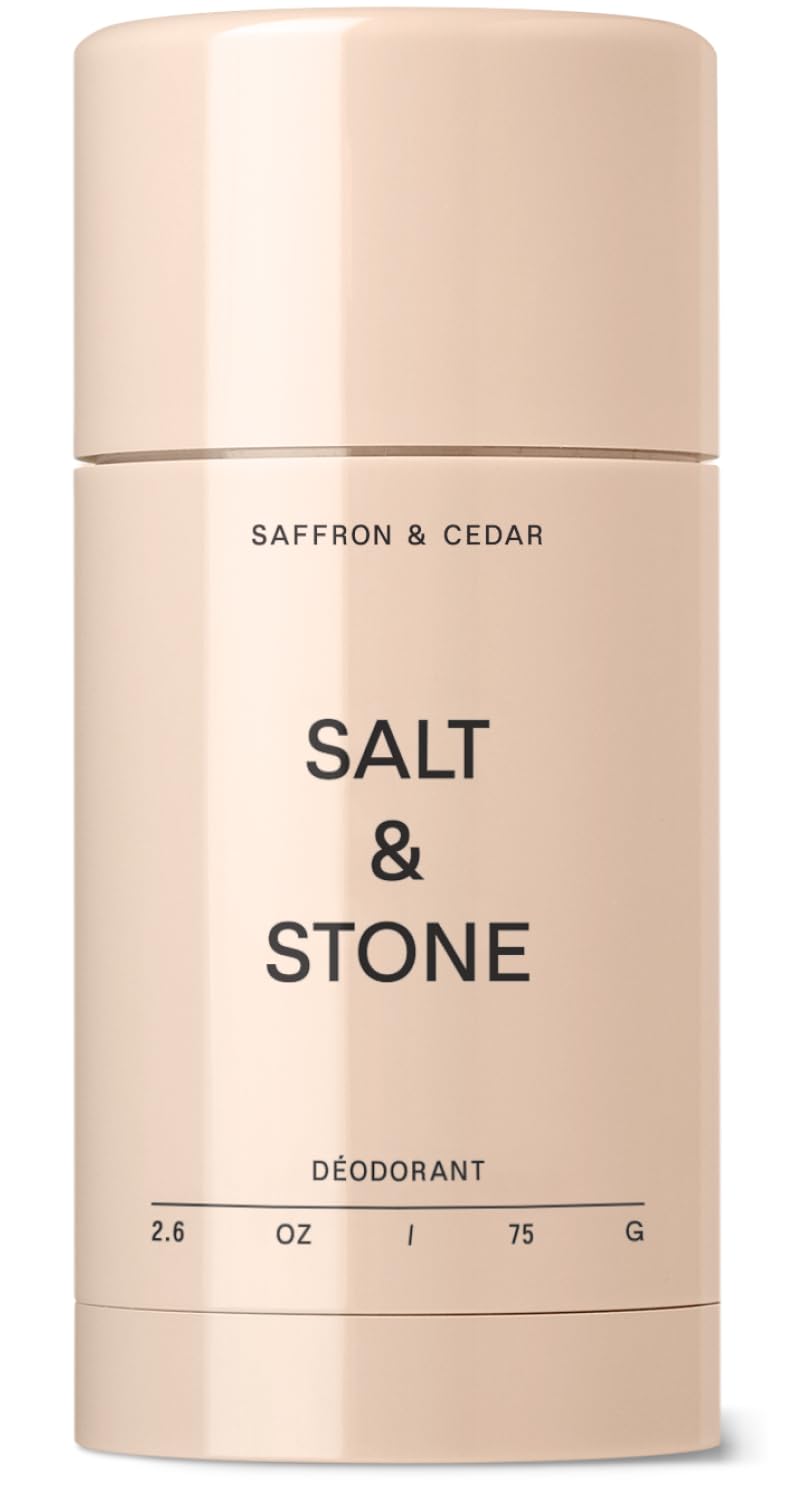 SALT & STONE Aluminum Free Deodorant | Extra Strength 48 Hour Protection for Women & Men | Made with Seaweed Extracts, Shea Butter & Prebiotics (Santal & Vetiver) - 7DAY'S
