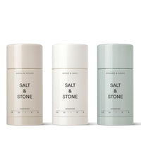 SALT & STONE Aluminum Free Deodorant | Extra Strength 48 Hour Protection for Women & Men | Made with Seaweed Extracts, Shea Butter & Prebiotics (Santal & Vetiver) - 7DAY'S