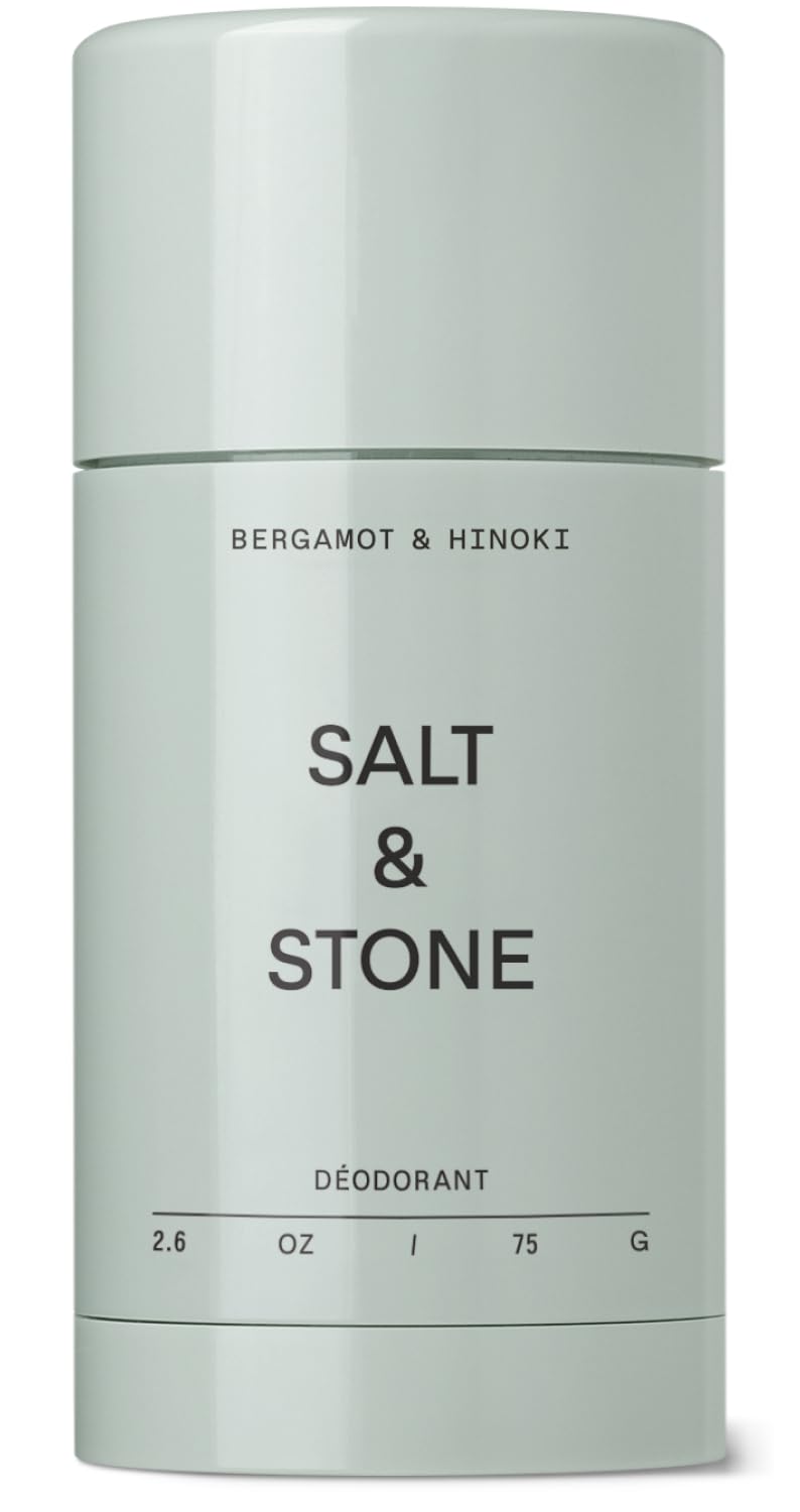 SALT & STONE Aluminum Free Deodorant | Extra Strength 48 Hour Protection for Women & Men | Made with Seaweed Extracts, Shea Butter & Prebiotics (Santal & Vetiver) - 7DAY'S