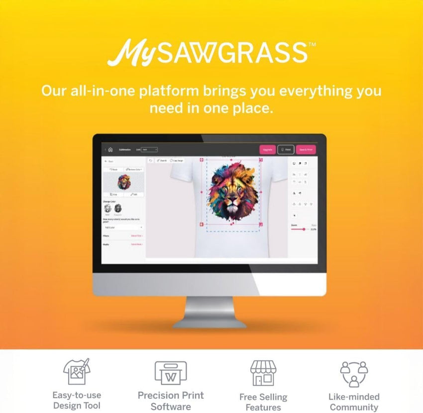 Sawgrass SG500 VersiFlex Printer Bundle, Innovative Inks & Light Heat Transfer Paper Bundle - Soft - Touch Infusible Ink, 8.5x11 Paper - Professional Results on Untreated Fabric and Wood - 7DAY'S