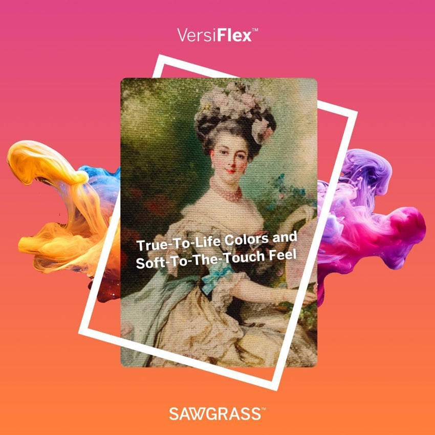 Sawgrass SG500 VersiFlex Printer Bundle, Innovative Inks & Light Heat Transfer Paper Bundle - Soft - Touch Infusible Ink, 8.5x11 Paper - Professional Results on Untreated Fabric and Wood - 7DAY'S