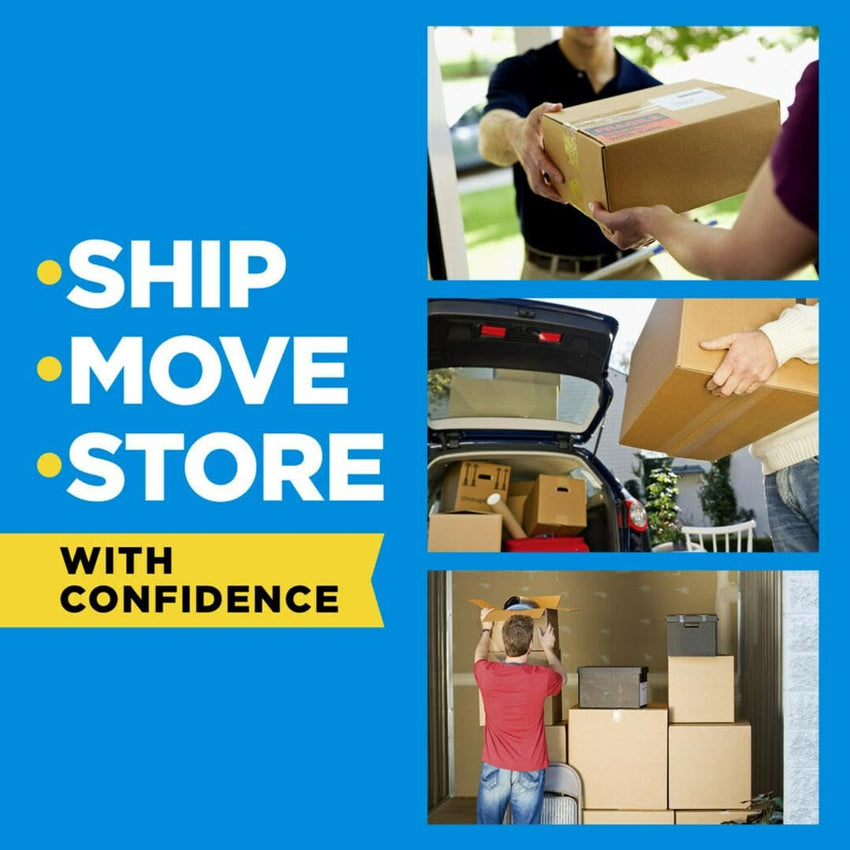 Scotch Heavy Duty Shipping and Moving Packing Tape, Clear, Packing and Moving Supplies, 1.88 in. x 22.2 yd., 6 Tape Rolls with Dispensers - 7DAY'S