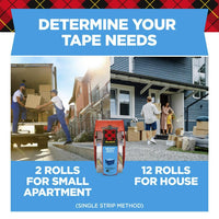 Scotch Heavy Duty Shipping and Moving Packing Tape, Clear, Packing and Moving Supplies, 1.88 in. x 22.2 yd., 6 Tape Rolls with Dispensers - 7DAY'S