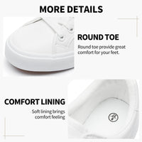 SERNIAL Womens White Tennis Shoes PU Leather Sneakers Casual Walking Shoes for Women - 7DAY'S