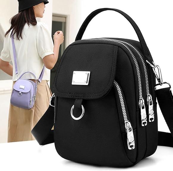 Small Crossbody Purse for Women, Nylon Crossbody Wallet Phone Bag Shoulder Strap Wallet Pouch, Mini Cell Phone Purse - 7DAY'S