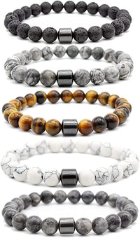 Smoking Cessation Bracelet, Smoking Cessation Bracelet for Women&men Set, Anti Smoking Bracelet, Quit Smoking Bracelet, Smoking Sensation Bracelet, Release Stress and Bring Luck Bracelet (5pcs) - 7DAY'S