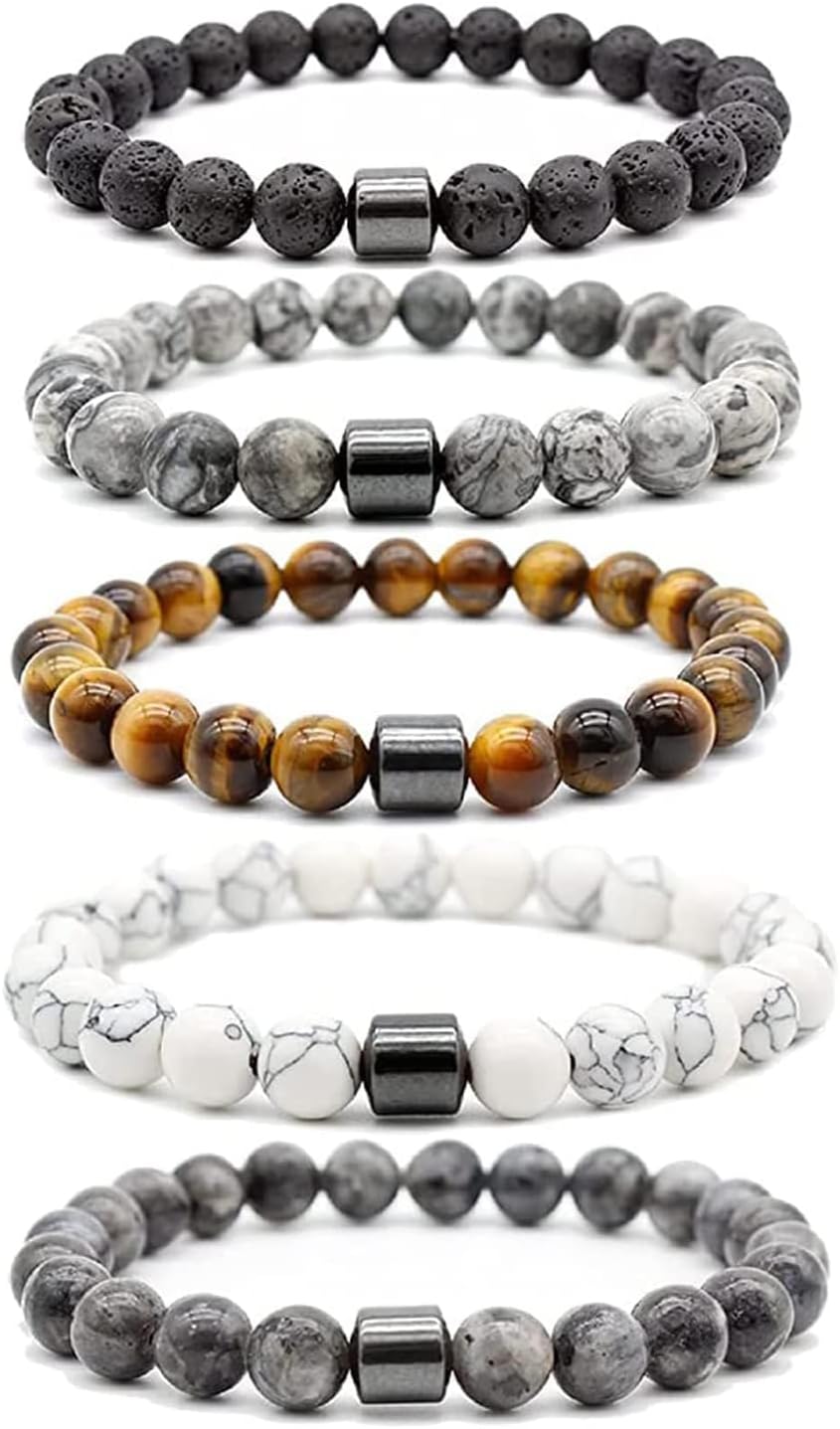 Smoking Cessation Bracelet, Smoking Cessation Bracelet for Women&men Set, Anti Smoking Bracelet, Quit Smoking Bracelet, Smoking Sensation Bracelet, Release Stress and Bring Luck Bracelet (5pcs) - 7DAY'S