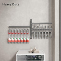 Sock Drying Rack Wall Mounted Rotate Drying Hangers with 28 Clips Laundry Rack for Bra Gloves Hat Baby Cloth Underwear - 7DAY'S