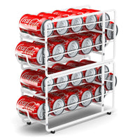 Soda Can Organizer Storage Rack, 2 Pack Stackable Beverage Soda Can Dispenser Organizer Holder for Refrigerator, Cabinet, Pantry - 7DAY'S