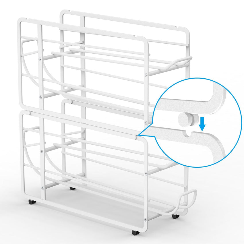 Soda Can Organizer Storage Rack, 2 Pack Stackable Beverage Soda Can Dispenser Organizer Holder for Refrigerator, Cabinet, Pantry - 7DAY'S