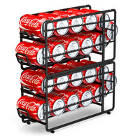 Soda Can Organizer Storage Rack, 2 Pack Stackable Beverage Soda Can Dispenser Organizer Holder for Refrigerator, Cabinet, Pantry - 7DAY'S