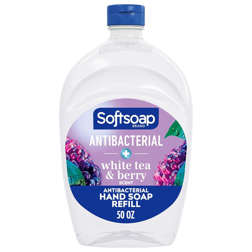 Softsoap Antibacterial Liquid Hand Soap Refill, White Tea & Berry Scented Hand Soap, 50 Ounce(Packaging May Vary) - 7DAY'S