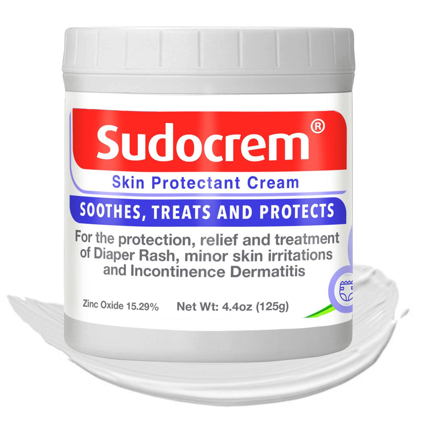 Sudocrem Diaper Rash Cream Soothes, Treats and Protects Baby's Skin, Triple Action Formula Helps Prevent Diaper Rash, 15.29% Zinc Oxide - 4.4oz (125g) - 7DAY'S
