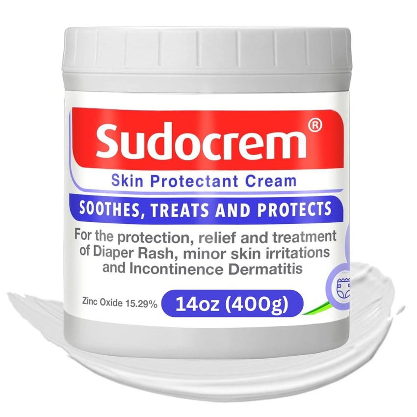 Sudocrem Diaper Rash Cream Soothes, Treats and Protects Baby's Skin, Triple Action Formula Helps Prevent Diaper Rash, 15.29% Zinc Oxide - 4.4oz (125g) - 7DAY'S