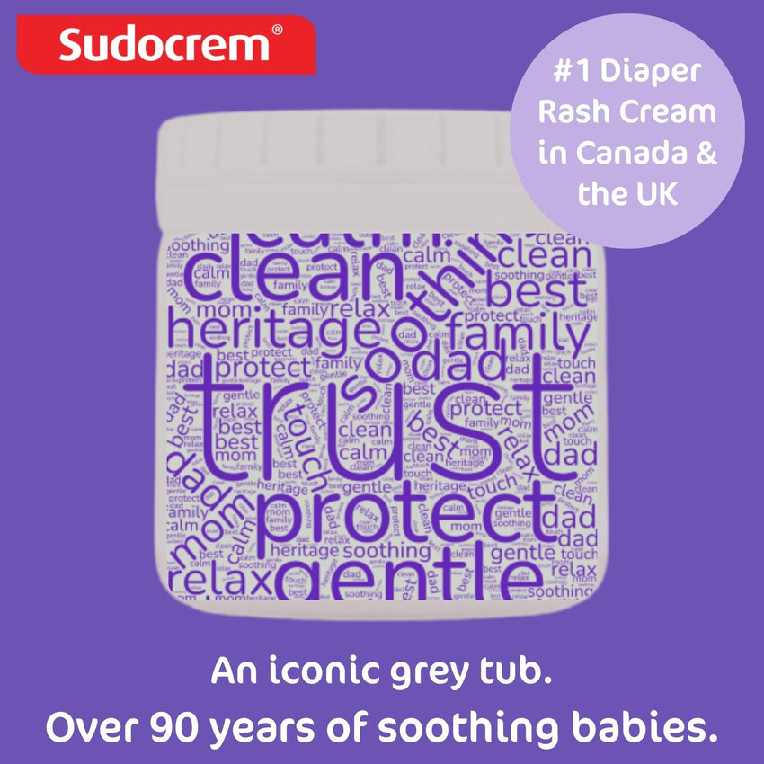 Sudocrem Diaper Rash Cream Soothes, Treats and Protects Baby's Skin, Triple Action Formula Helps Prevent Diaper Rash, 15.29% Zinc Oxide - 4.4oz (125g) - 7DAY'S