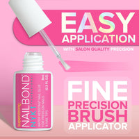 Super Strong Nail Glue for Press On Nails, Nail Tips & Acrylic Nails (8ml) NYK1 NailBond Brush On Glue for Press Ons, Tips & Acrylics - Long Lasting, Maximum Strength, Mess - Free Application - 7DAY'S
