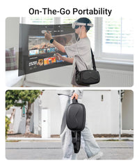 Syntech Carrying Case Compatible with Meta Quest 3S/Quest 3/Oculus Quest 2/Vision Pro, Portable Travel Case with Shoulder Strap for VR Gaming Headset Accessories and Controllers, Crossbody Storage Bag - 7DAY'S