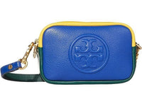 Tory Burch Mini Perry Nautical Blue Malachite Leather Crossbody Bag - 7DAY'S
