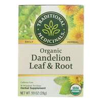Traditional Medicinals Tea - Organc - Hrbl - Dndln Leaf Rt - 16 Ct - 1 Case - 7DAY'S
